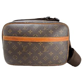 Louis Vuitton Reporter PM Borsa a Tracolla Monogram Canvas Marrone Gold hardware Monogramma