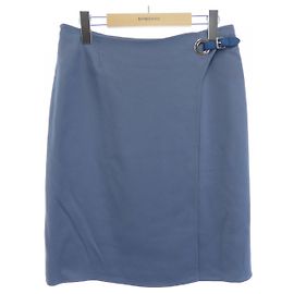 Hermès Falda Hermes Eyelet Scrap Azul