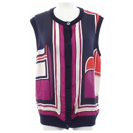 Hermès Hermes Twillaine Weste Pink Weiß Blau Marineblau
