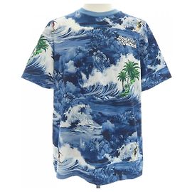 T-shirt de algodão Louis Vuitton Branco Azul