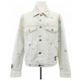 Louis Vuitton Monogram Denim-Jacke Blau