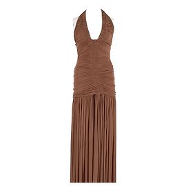 Autre Marque Langes braunes "Orion" Kleid Braun