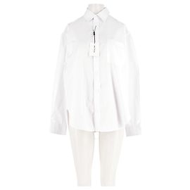 Autre Marque Camisa de algodón blanca Blanco