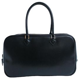 Hermès Borsa Plume Pelle Nera Nero