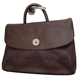Jil Sander Handtasche aus braunem Leder mit Klappe Braun
