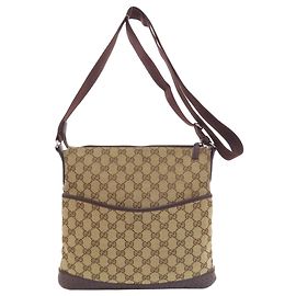 Borsa a tracolla Gucci GG Marrone