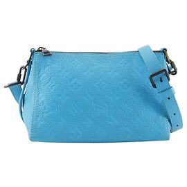 Bolso de hombro Louis Vuitton Triangle Guide Azul Turquesa