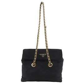 Bolsa de Ombro com Corrente Prada B1467 Preto