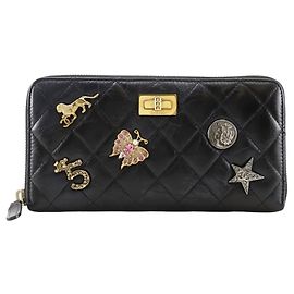 Chanel Matelasse Lucky Charm Long Wallet Black