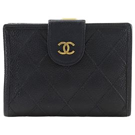 Portefeuille bifold Chanel Black Bicolore Noir