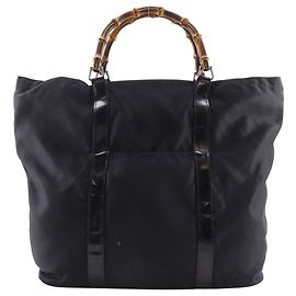 Borsa Tote Gucci Bamboo Nera Nero