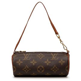 Louis Vuitton Brown Monogram Papillon Pochette Castaño