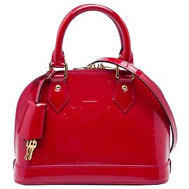 Louis Vuitton Red Monogram Vernis Alma BB Roja