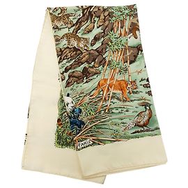 Pañuelo de seda Hermès Green Sichuan 90 Otro Verde