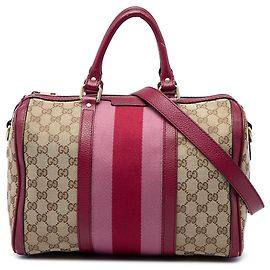 Borsa Boston Gucci Beige Medium GG Canvas Web Joy Beige