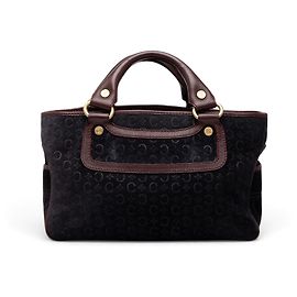 Céline Sac à main Celine Black C Macadam Suede Boogie Noir