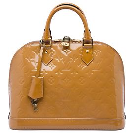 Louis Vuitton Brown Monogram Vernis Alma PM Marron Caramel