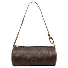 Louis Vuitton Brown Monogram Papillon Pochette Marrone