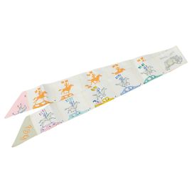 Pañuelo de seda Twilly Hermès White Parade Blanco Blanco roto