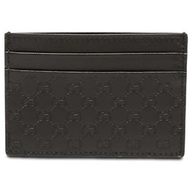 Gucci Black Microguccissima Kartenetui Schwarz