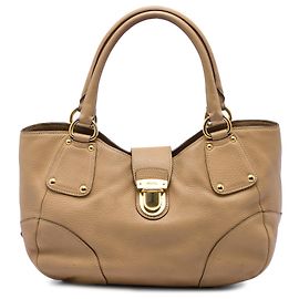 Borsa a tracolla Prada in Vitello Daino marrone Marrone Marrone chiaro
