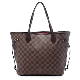 Louis Vuitton Brown Damier Ebene Neverfull MM Marrone