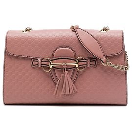 Borsa a tracolla Gucci Emily Medium Microguccissima Rosa Rosa