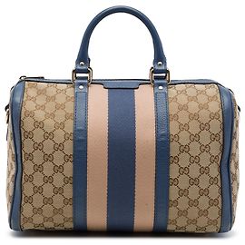 Bolso Boston Gucci Beige Medium GG Canvas Web Joy Beige
