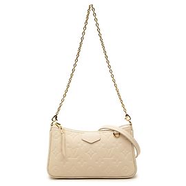 Louis Vuitton White Monogram Empreinte Easy Pouch On Strap Weiß Roh