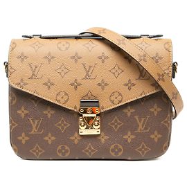 Louis Vuitton Brown Monogram Reverse Pochette Metis Marron