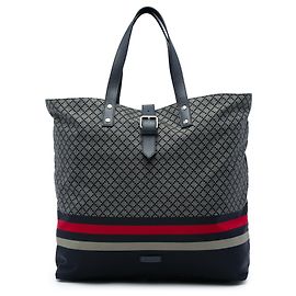 Gucci Black Diamante Nylon Web Tote Black