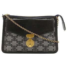 Céline Borsa a tracolla Celine Navy Canvas Chain Blu navy