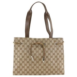 Borsa Tote e a Tracolla Gucci GG Canvas Marrone Beige