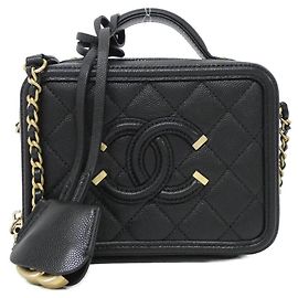 Chanel Caviar Lederhandtasche Schwarz