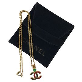 Chanel Coco Mark Halskette Golden Metallisch