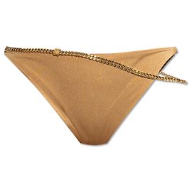 Dsquared2 Bikini-Unterteil Beige mit goldener Kette Braun Beige