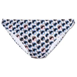 Parte de baixo de biquíni azul com padrão Tory Burch Azul
