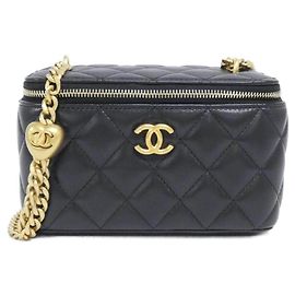 Borsa a tracolla Chanel in pelle d'agnello Nero