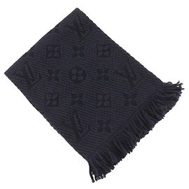 Louis Vuitton Echarpe Logomania Wool Scarf Blu