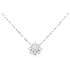 Collar Harry Winston Sunflower Medium de platino y diamantes Plata Metálico