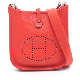 Hermès Bolsa de ombro em couro Hermes EvelyneTPM Vermelho