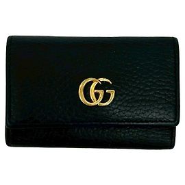 Gucci GG Marmont Leather Key Case Black