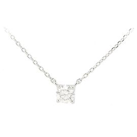 Autre Marque Vendome Aoyama Platin-Diamant-Halskette Silber
