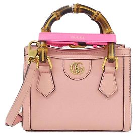 Gucci Diana Leather Handbag Pink Other