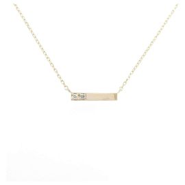 Autre Marque Collar de oro amarillo K10 y diamantes Dorado
