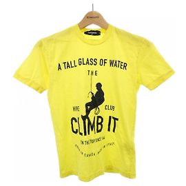 T-shirt en coton Dsquared2 Jaune