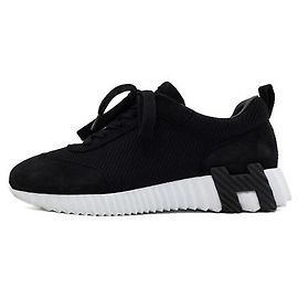 Hermès Sneakers Noir Black Suede Bouncing da donna Nero
