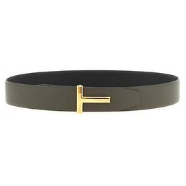 Tom Ford Cinturón Icon de cuero granulado Castaño