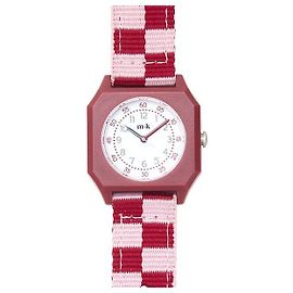Autre Marque Orologio Checkered Raspberry Ice Cream Bianco