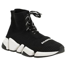 Balenciaga Speed Lace-Up Sneaker Black White Weiß
